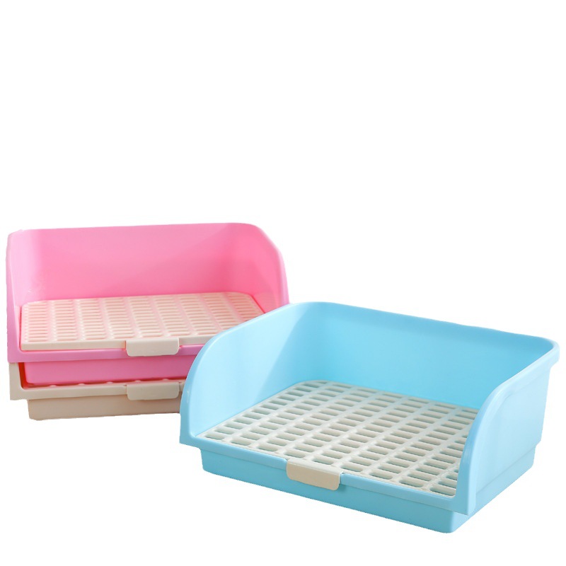 Rabbit Toilet Pet Golden Bear Toilet Anti-overturning Square Anti-spray Urine Large Rabbit Induced Potty Urine Basin