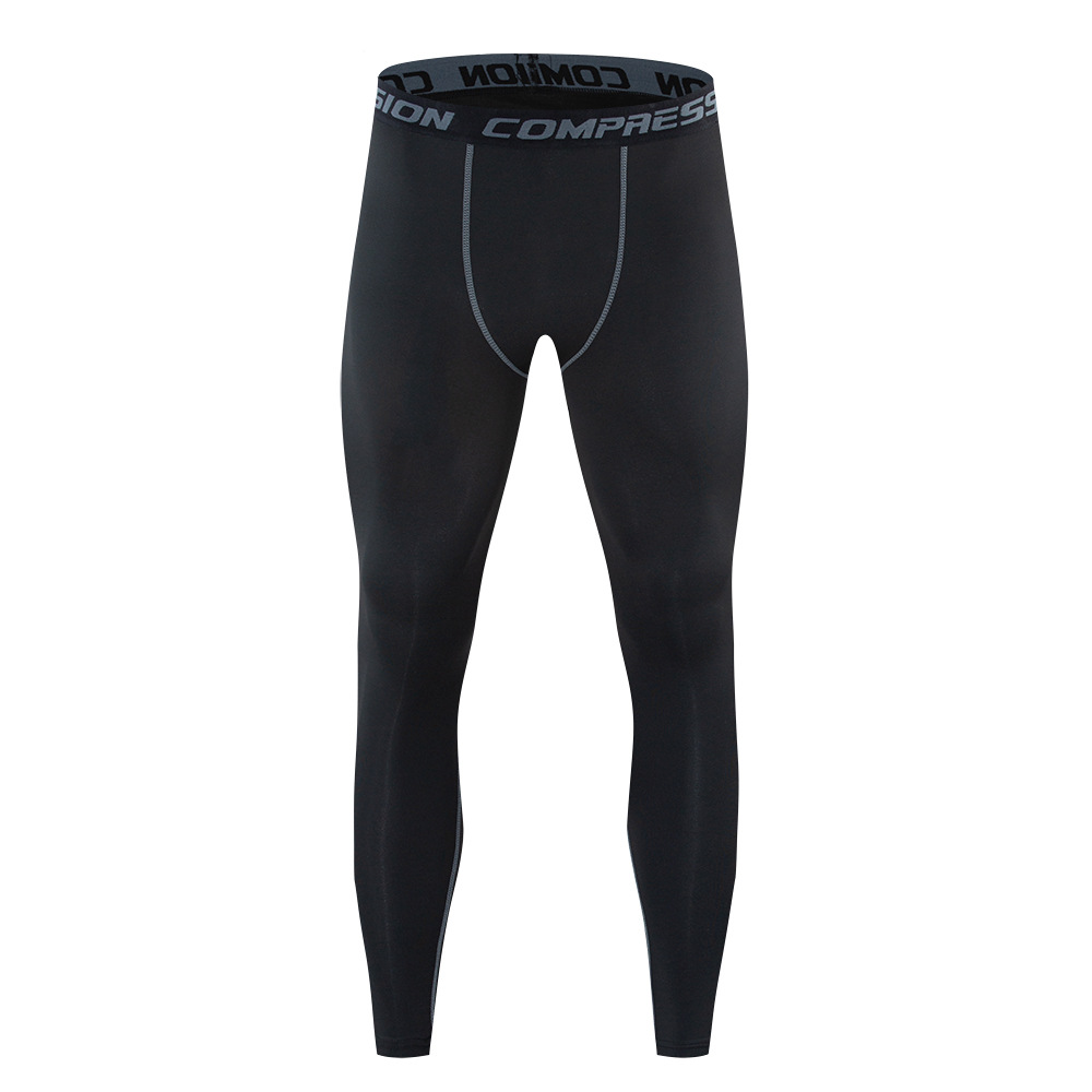 Fitness Pants for Men, Basketball Training, Running, Sports Tight-Fitting Leggings, Men's Quick-Drying Long Pants, High Elasticity, High Elasticity Yoga