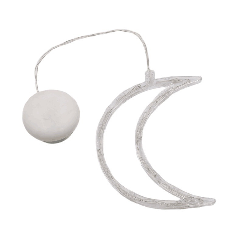 Cross-border LED Christmas decoration suction dish light snowman Christmas tree five-pointed star curtain battery light festival lights