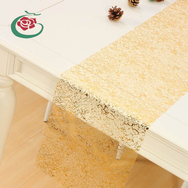 Gilding hot pink organza table runner wedding dress Hanfu fabric dinner party home decoration placemat