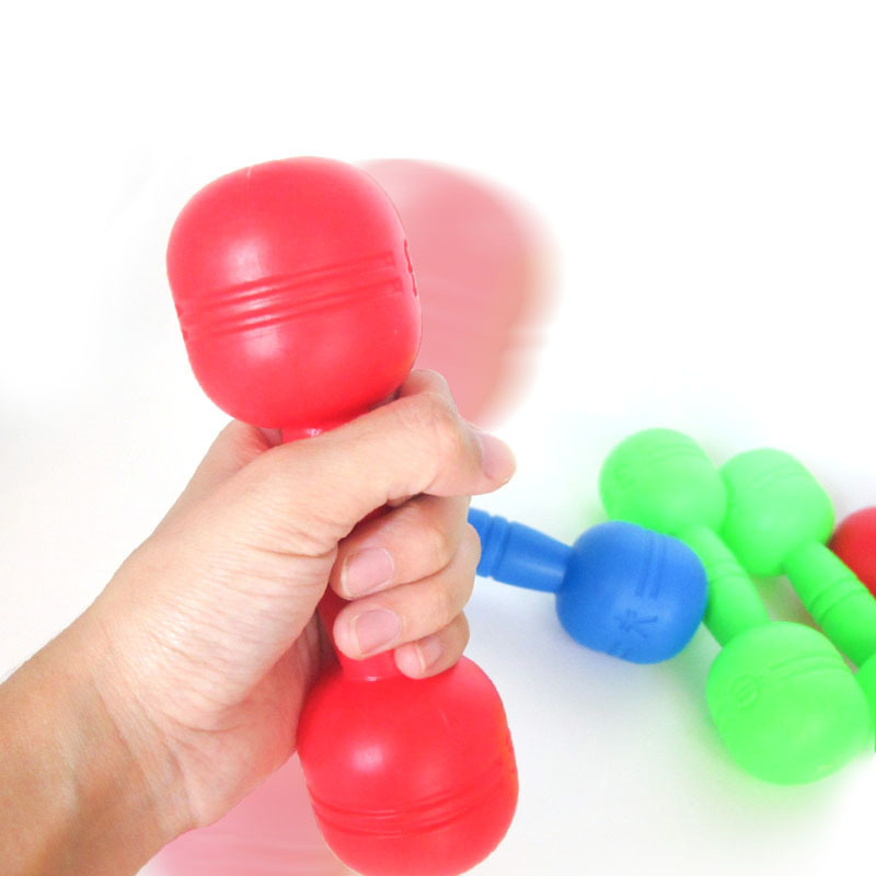Children's dumbbell kindergarten morning exercise audio gymnastics ring sports fitness equipment plastic morning exercise dance dumbbell