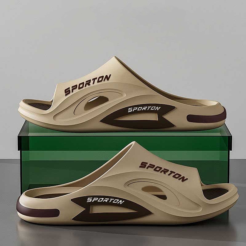 Slippers Men's Outer Wear Fashionable Summer Soft Bottom Slippers Anti-Slip Anti-Odor PVC Special Couple Trendy Slides