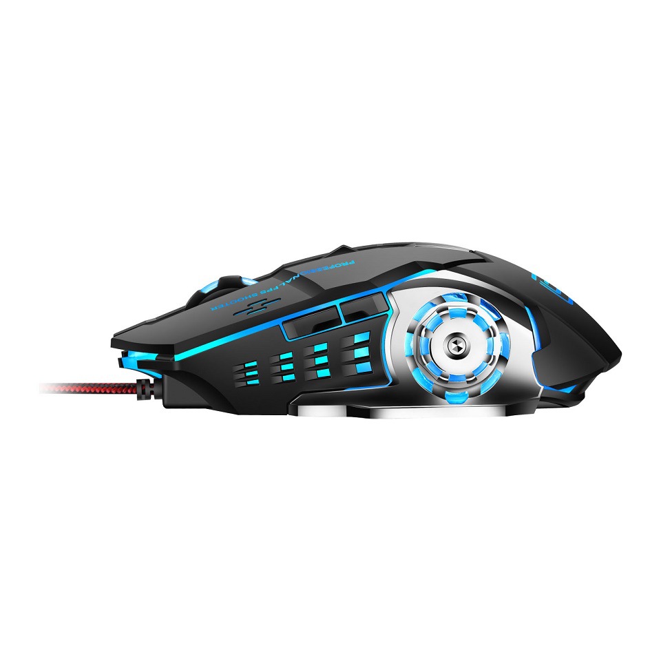 BAJEAL G8 big hot wheels wired mouse USB game 6D macro definition programming luminous electronic competition mechanical mouse