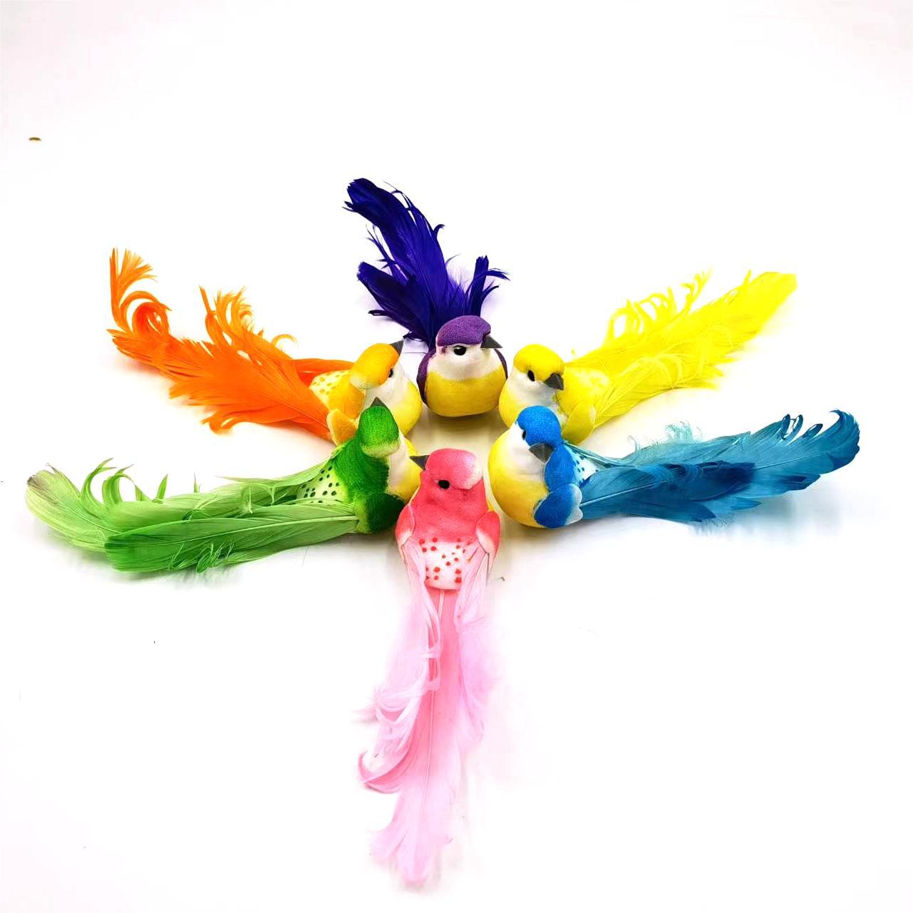 New pre-sale simulation feather bird home green plant garden craft Greening decoration crafts foam fake bird