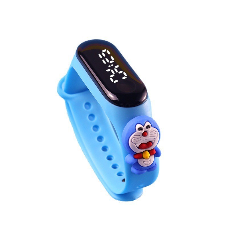 Hot selling student cute cartoon bracelet white light LED doll electronic watch boys and girls swimming waterproof touch watch