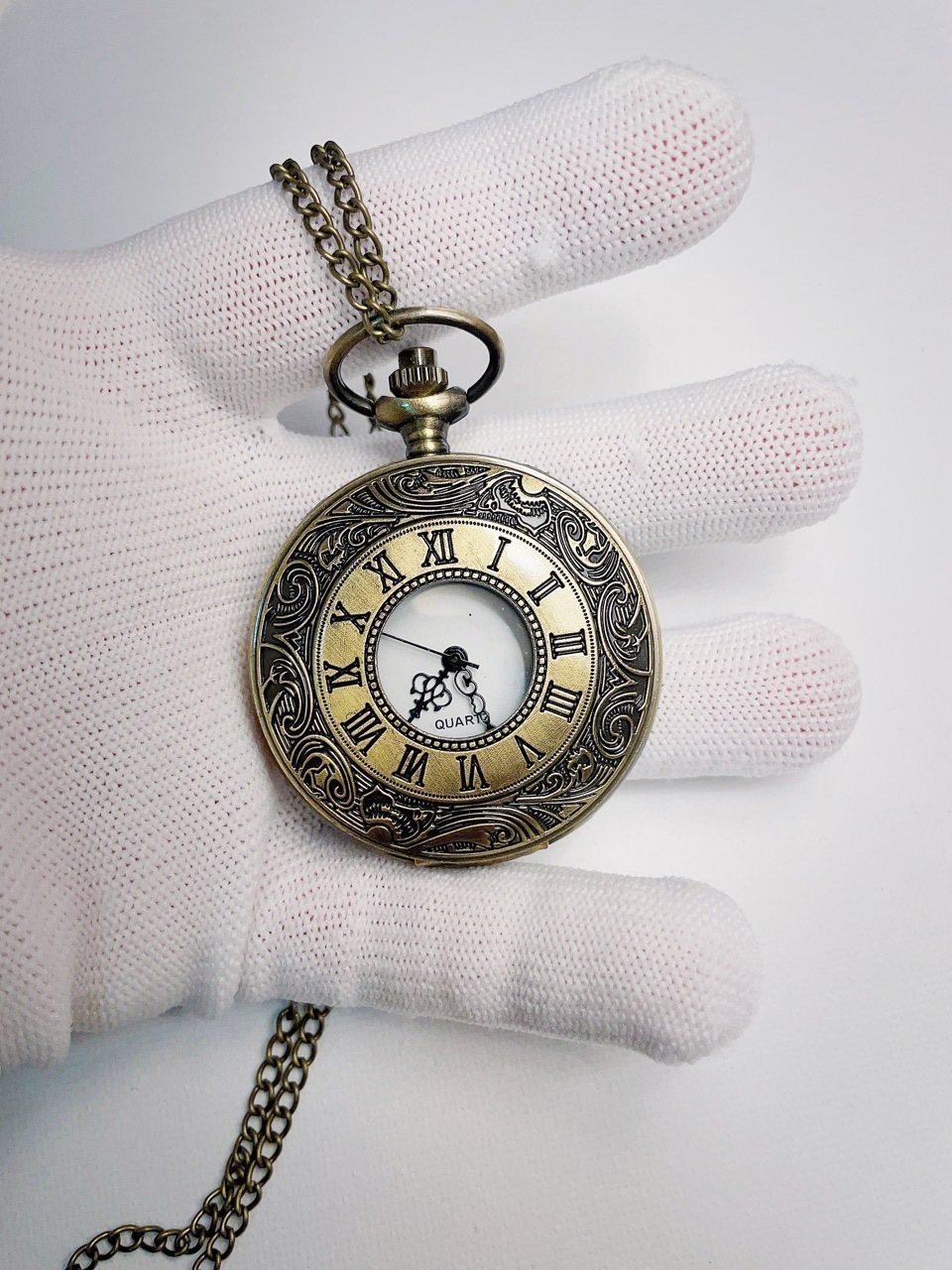 Classic Ancient Roman Numerals Retro Hot-Selling Foreign Trade Wholesale Quartz Flip-Top Men's and Women's Clothing Accessories Watch