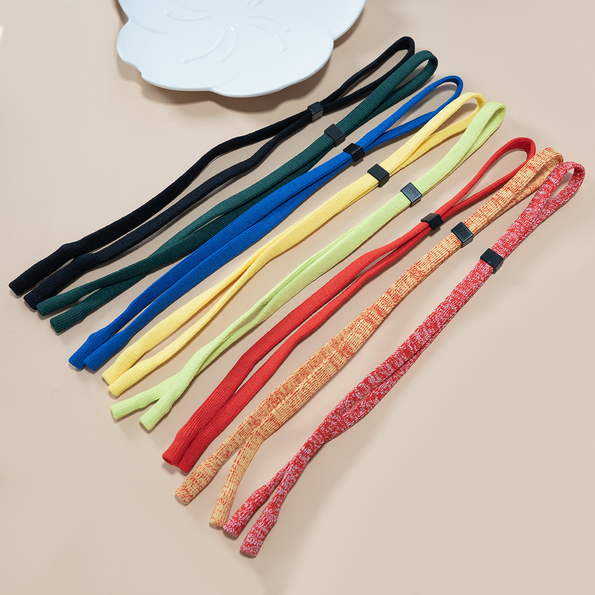 Casual Sports Glasses Rope Glasses Chain Solid Color Glasses Strap Anti-Falling Multi-Color Elastic Elastic Glasses Lanyard Wholesale