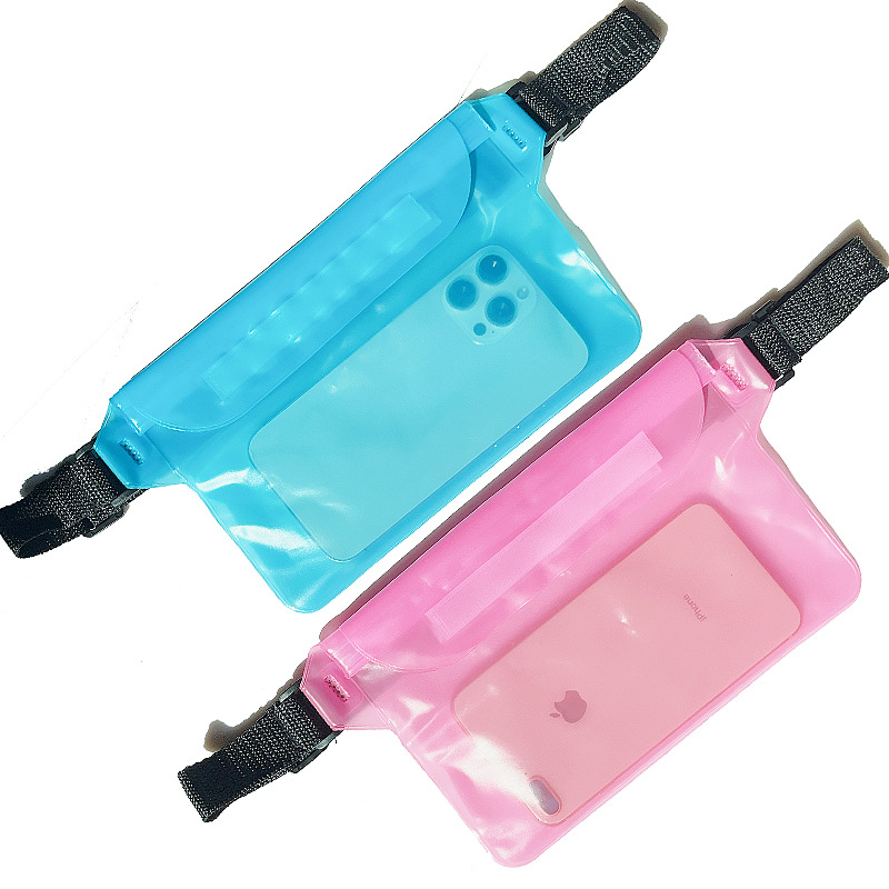 Large Capacity Mobile Phone Waterproof Bag Outdoor Drifting Waterproof Case Swimming Waterproof Mobile Phone Bag Waist Pack Three Layer Waterproof Bag
