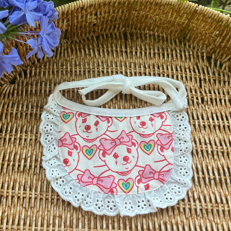 New Cat Dog Bib Fresh Cute Accessories Pet Jewelry Short Teddy Dog Christmas Slippery Towel