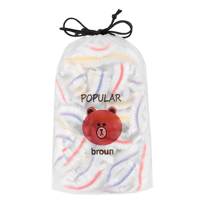 Tear-Free Transparent Cling Film Cover Food Grade Pe Film Fresh-Keeping Bag Bowl Cover Leftover Meal Elastic Disposable Bowl Cover Manufacturer