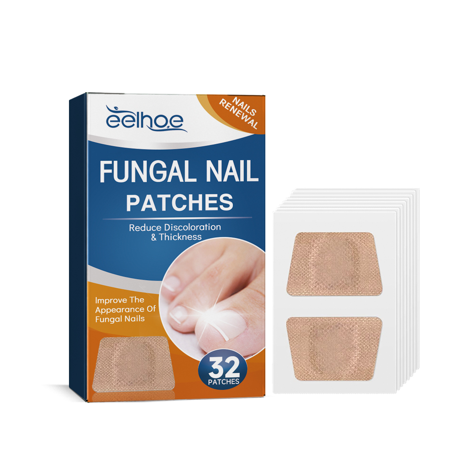 Eelhoe Toenail Care Patch Onychomycosis Care Toenail Soft Nail Ingrown Nail Thickening Bright Nail Groove Care Patch