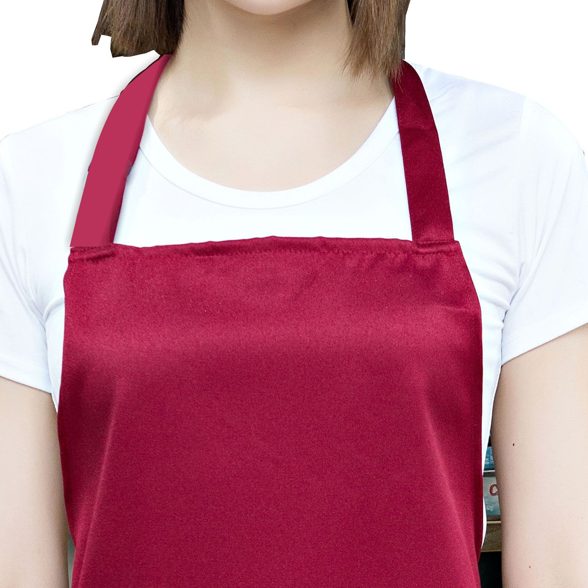 Processing advertising apron printing logo Kitchen restaurant work clothes manufacturers activity gifts promotion red long waist