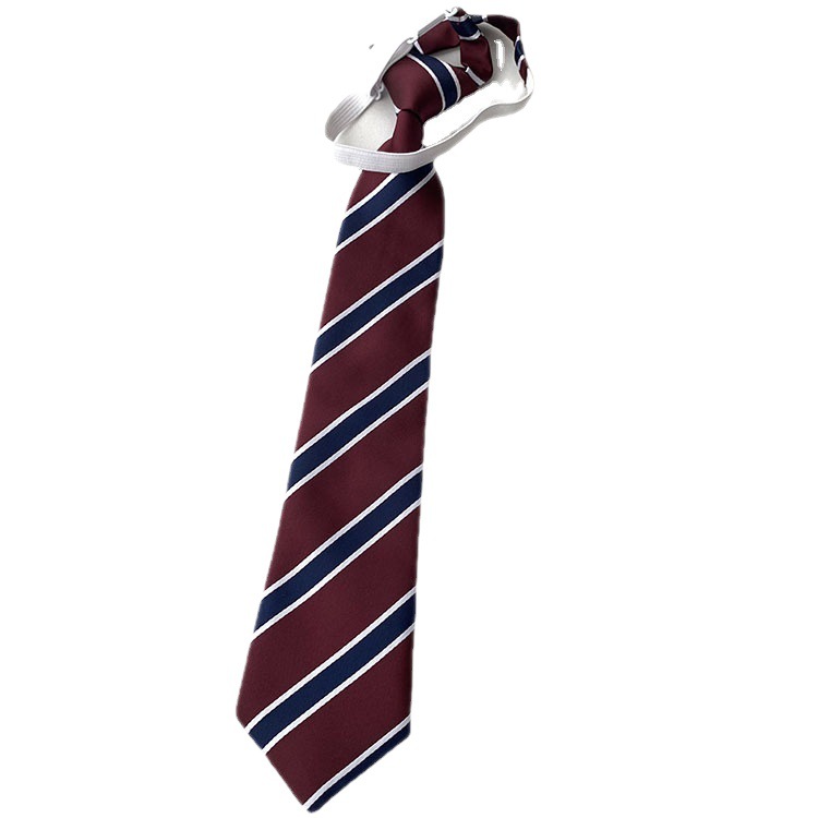 School-style Japanese JK Tie Women's Accessories Decoration dk Uniform Bow Tie Hand Tie College Style wine red Striped Tie