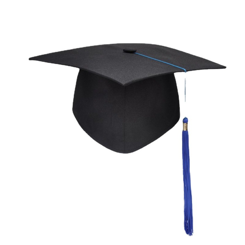 Manufacturer's Ready Stock Wholesale Printed School Badge High School Graduation Ceremony 18-Year-Old Adult Ceremony Hat College Student Bachelor's Hat