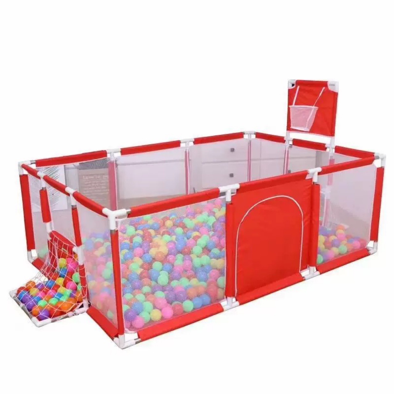 Upgraded Rectangular Football Frame, Basketball Frame, Children's Play Fence, Indoor Ball Pool, Parent-Child Interaction