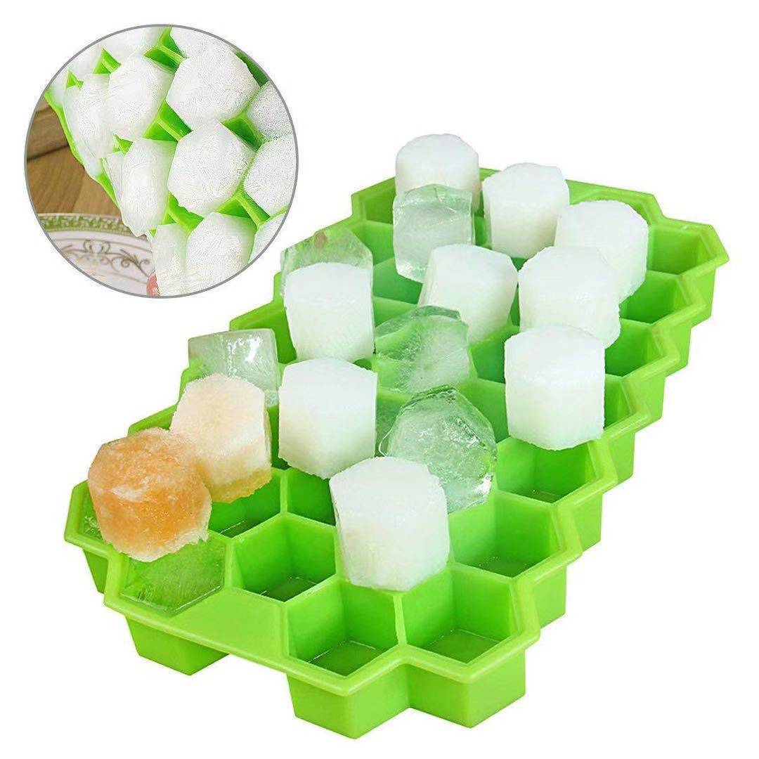 Homemade Model 37 Grids Honeycomb Ice Tray Pure Silicone Food Grade Honeycomb Ice Cream Box Baby Food Box Household Ice Box