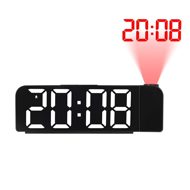 LED new simple projection alarm clock large font color display electronic clock digital alarm clock with temperature 8013