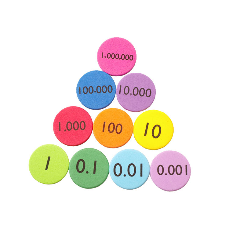 Color foam EVA digital wafer children's educational toys teaching aids early education color cognitive game matching chips