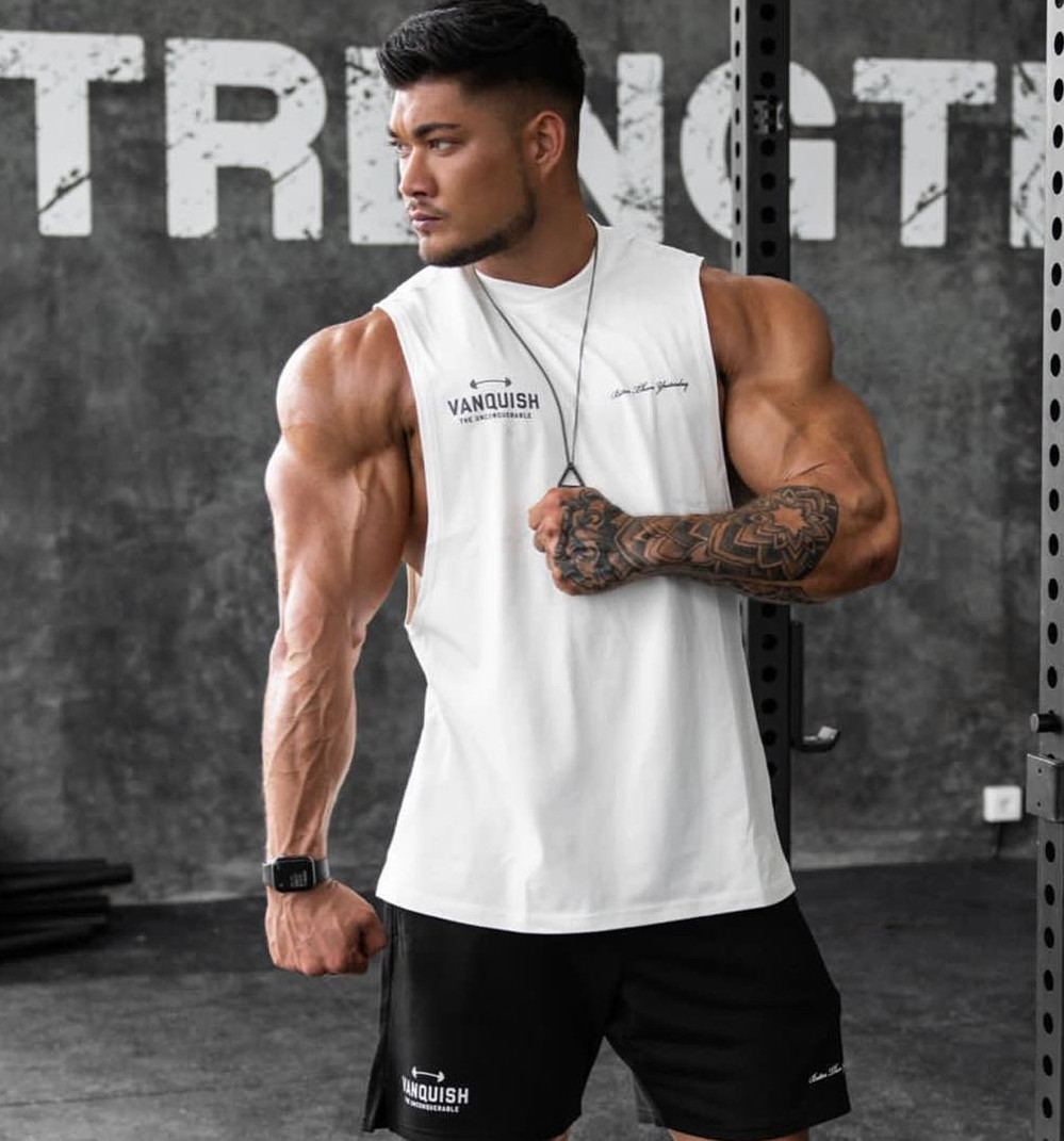 Muscle Fitness Brothers Summer New Fitness Vest Men's Outdoor Running Leisure Sports Fashion Brand Sleeveless T-shirt