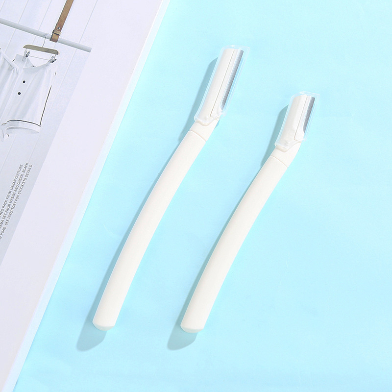 Beginners eyebrow trimming knife set safety macro eyebrow trimming knife stainless steel blade shaving knife beauty makeup tools wholesale