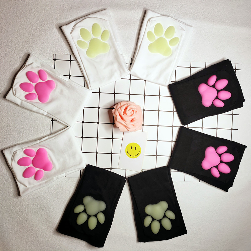 3D Cat Paw Socks with Three-Dimensional Silicone Pads, Cosplay Anime Cute Lolita Jk Non-Slip Long Socks, Genuine Manufacturer