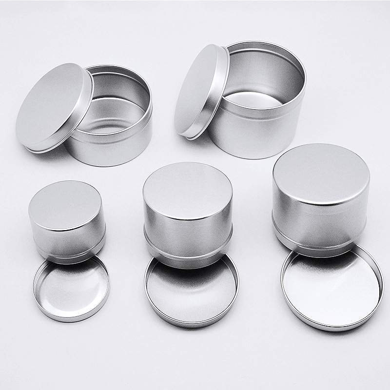 Aromatherapy candle jar lid aluminum box Orange Pu tea packaging jar tea aluminum jar candle box in stock