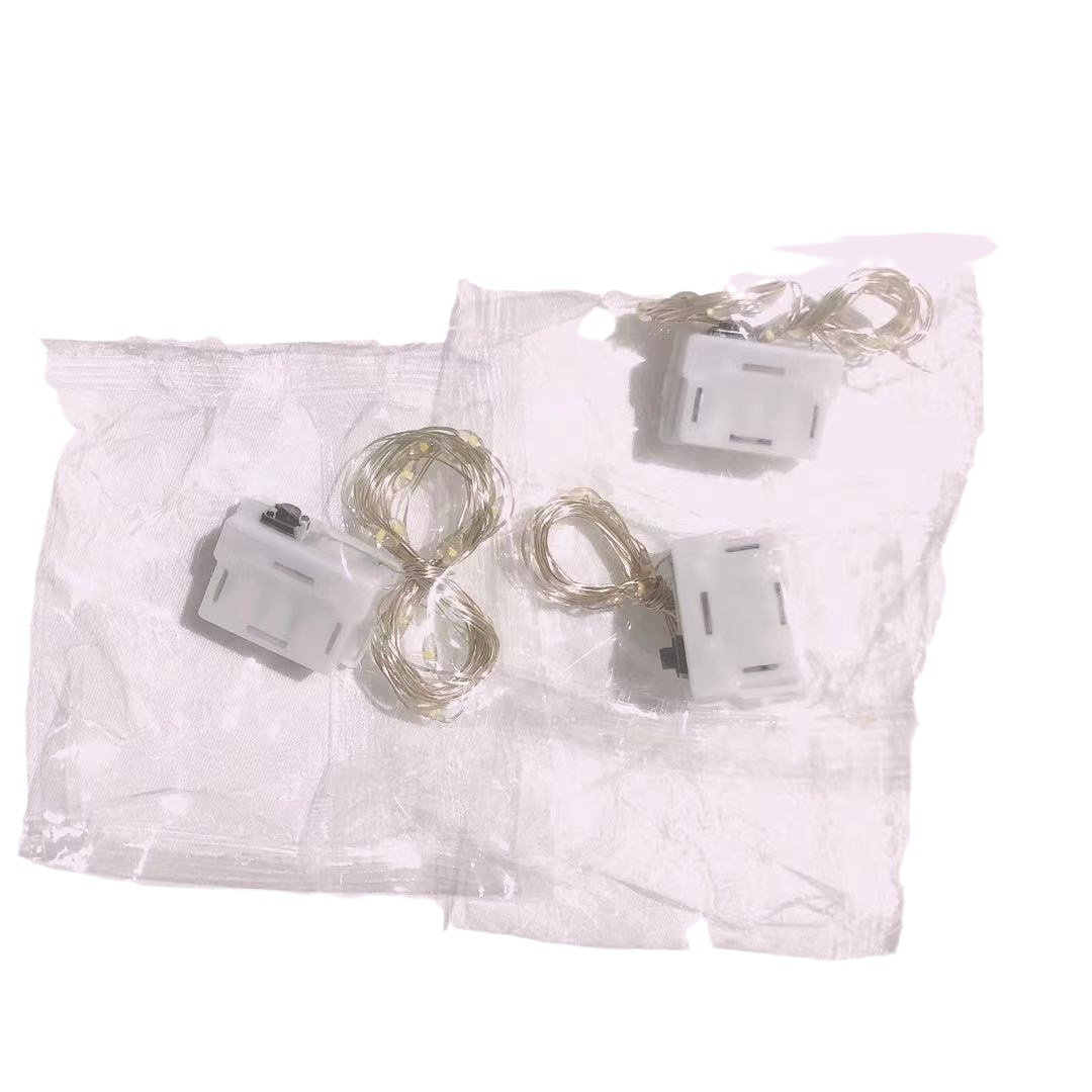 LED light string three-function three-gear cake gift box bouquet light string light string warm white lights with colored lights