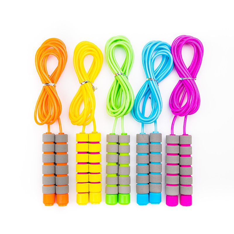 New Fitness Training Pvc Skipping Rope Student Racing High School Entrance Examination Pvc Skipping Rope Sweat-Absorbent Design Foam Skipping Rope