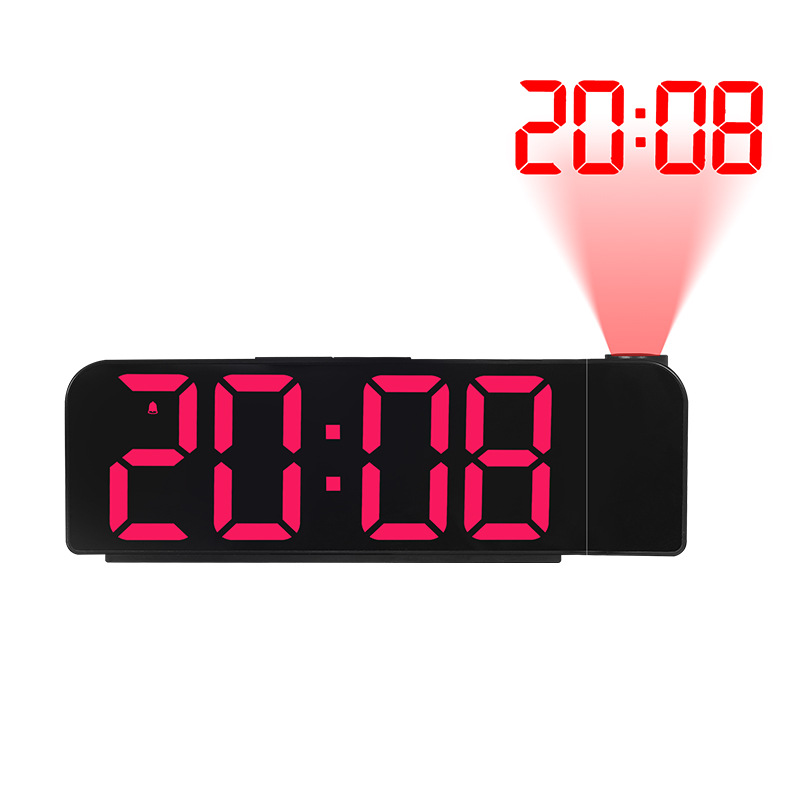LED new simple projection alarm clock large font color display electronic clock digital alarm clock with temperature 8013
