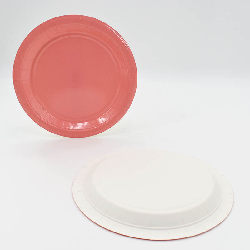 Birthday party decoration tableware disposable plate solid color picnic plate dessert table decoration dessert plate cake plate