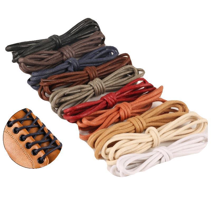 Leather Shoes Lace Boots Casual Shoes Martins Boots Workwear Boots for Men and Women Black and White Brown Waxed Rope Round Thin Rope Strap