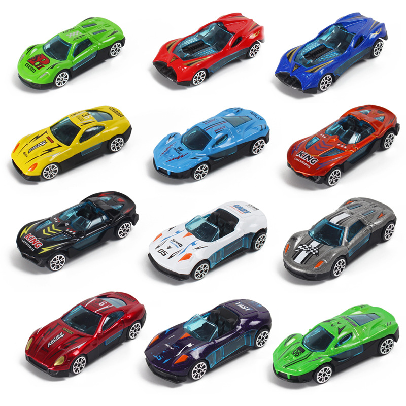 Cross-border gift alloy car model racing toy car gift car mini sliding decoration boy wholesale