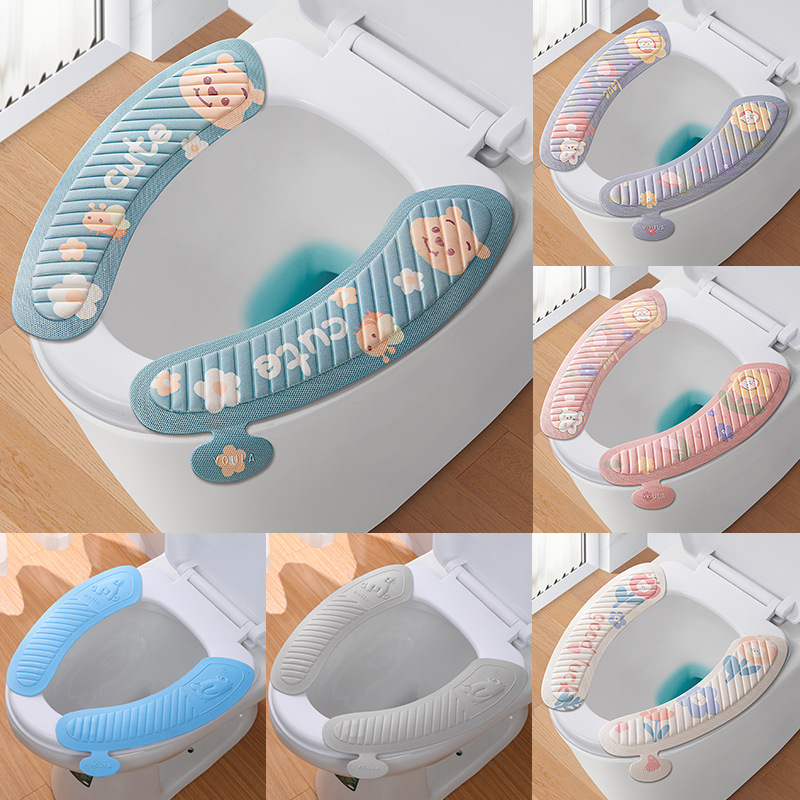 Household Eva Toilet Cushion Paste Four Seasons Universal Toilet Cushion Cartoon Cute Toilet Cover Waterproof Toilet Paste