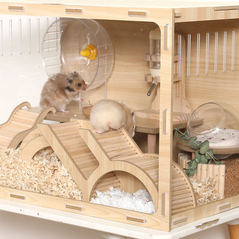 Hamster Landscaping Supplies Hamster Tunnel Underground House Wooden Small House Underground Cave Shelter House Nest Toy Tunnel