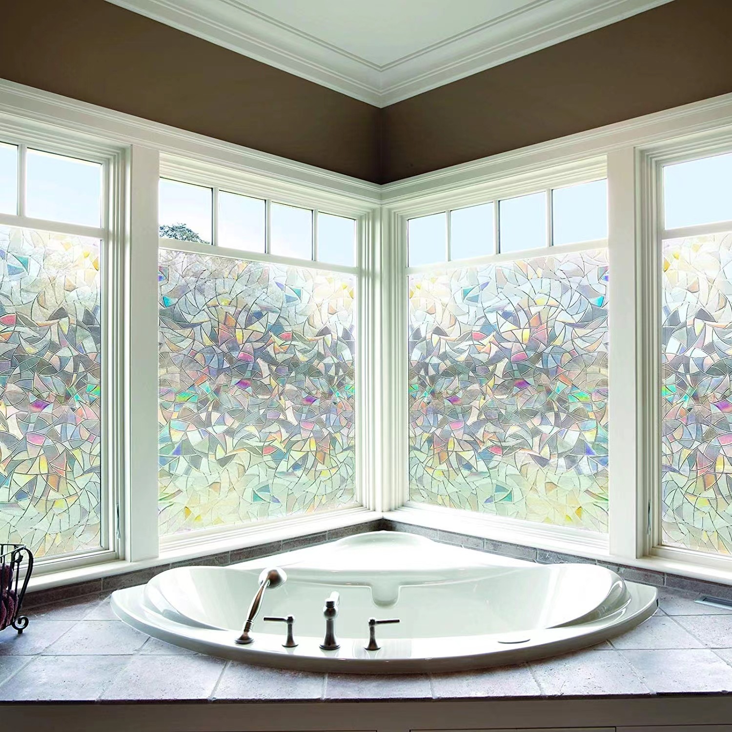 Cross-border Glass Sticker Nordic Window Transparent Anti-peeping Frosted Film Household Toilet Bathroom Glass Film