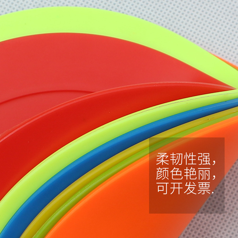 Mini Flat Sign Plate Round Flap Sign Plate Football Training Sign Plate Training Obstacle Disc Landmark Pad