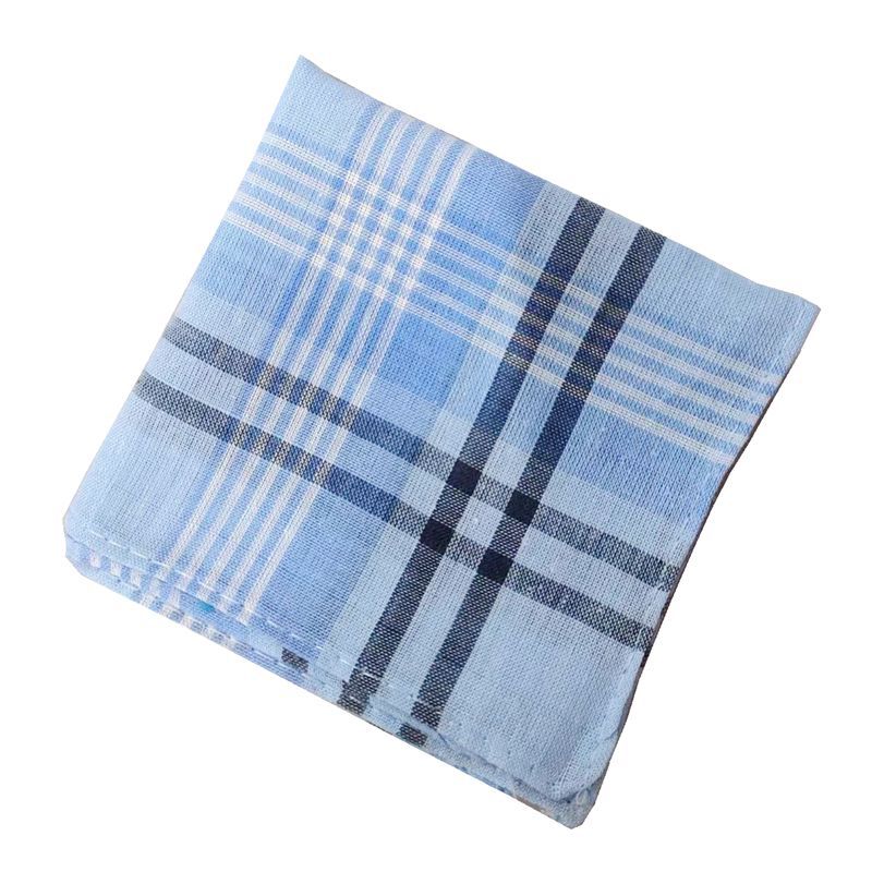 Vintage plaid polyester cotton handkerchief men's and women's universal handkerchief 70's memory