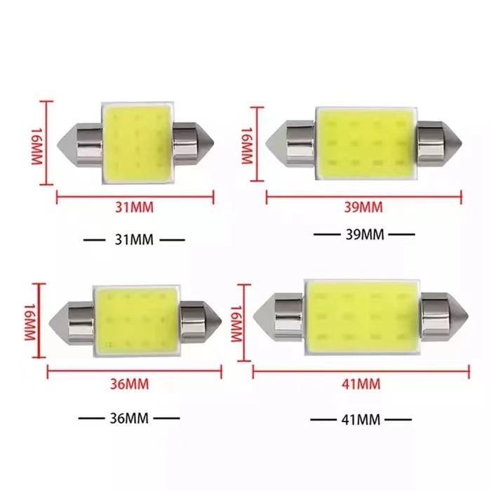 Car LED roof light COB double tip high brightness interior light interior light trunk light reading light