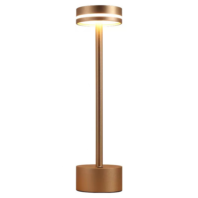 Decorative Table Lamp Cross-Border Bedroom Rechargeable Touch Table Lamp Retro Aluminum Bar Restaurant Decoration Desktop Lamp Atmosphere Lamp
