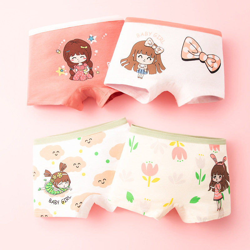 Children's underwear girls boxer cotton class a small and medium-sized children's baby shorts girls boxer pants factory outlet