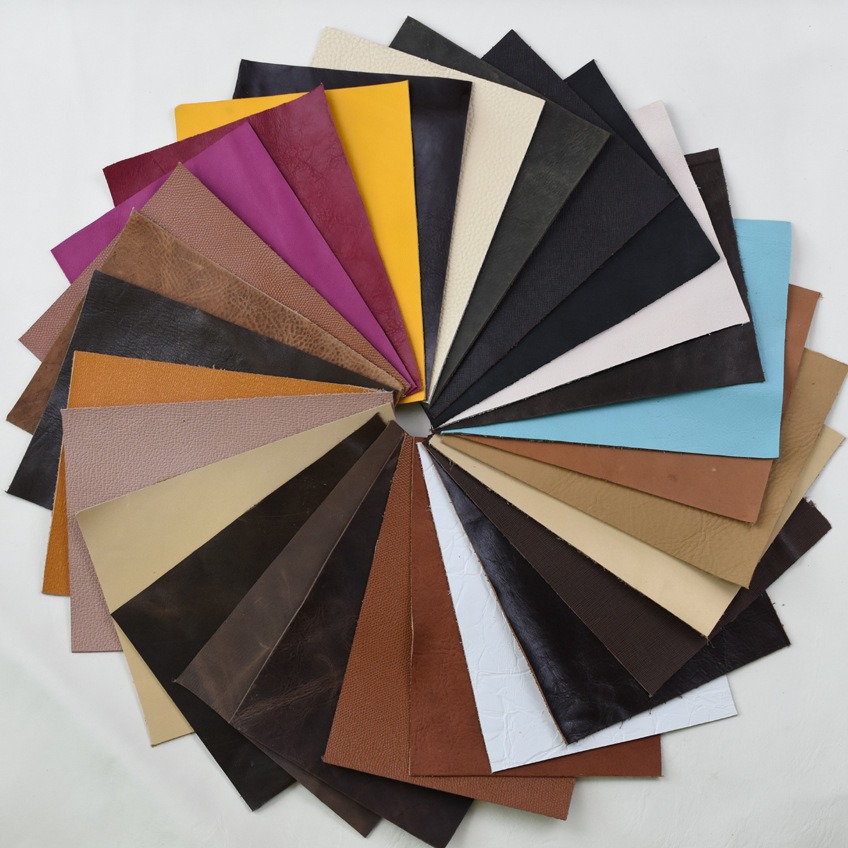 All-Year-Old Sales of Various Styles of First-Layer Cutting Pieces 20×30cm Rectangular Cowhide Sample Leather