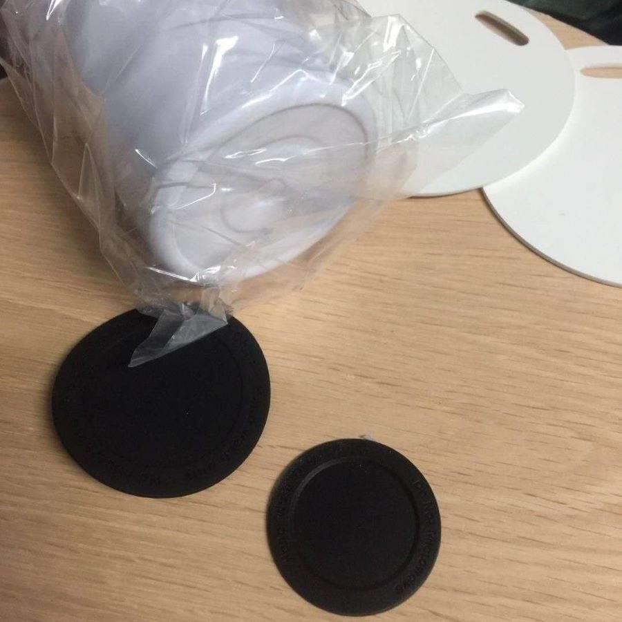 Thermos cup bottom sticker round silicone non-slip coaster stainless steel wear-resistant protective pad PVC cup bottom sticker