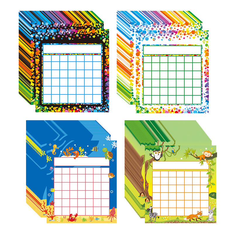 Wholesale Customized Amazon Cross-border Student Classroom Incentive Chart Children's Sticker Chart Classroom Teaching Incentive Table