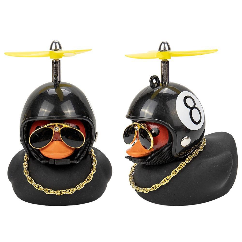 Car tremolo duck broken wind duck bamboo dragonfly propeller doodle duck glasses DIY yellow duck ginger duck Black Duck