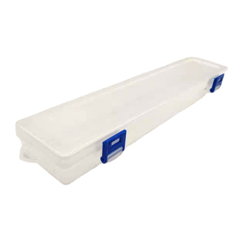 Long Blue Buckle Gouache Pen Box Special for Art Students Brush Oil Painting Propylene Watercolor Pen Transparent Storage Box
