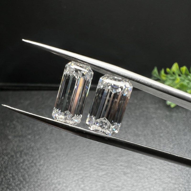 Emerald Cut Small Size 0.04-0.4 Carat D-De Wuzhou Factory Moissanite Loose Stone with Certificate Waist