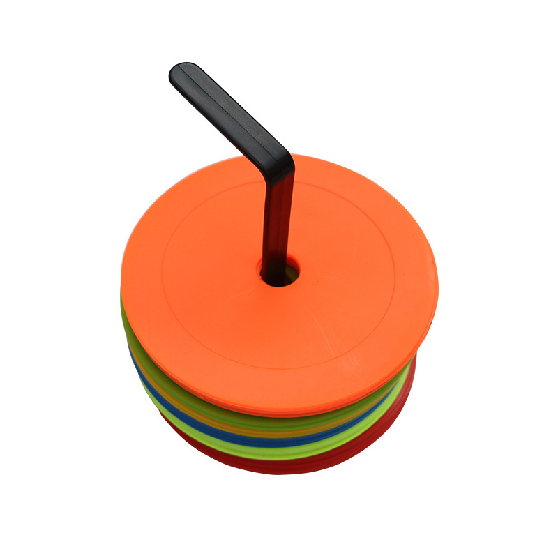 Mini Flat Sign Plate Round Flap Sign Plate Football Training Sign Plate Training Obstacle Disc Landmark Pad