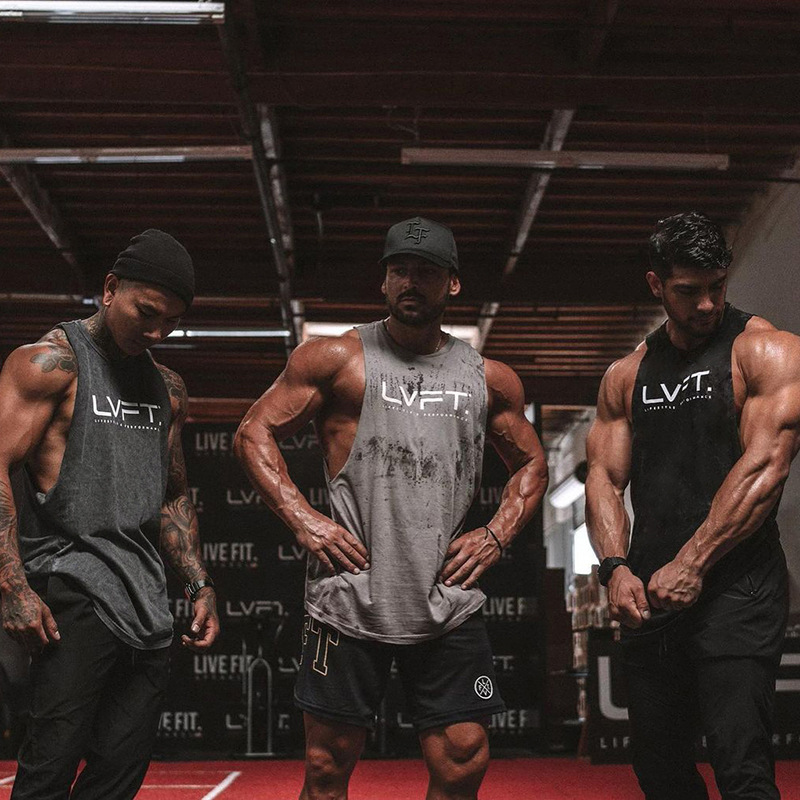 New Quick-drying Sports Vest Men's Fitness Outdoor Leisure Elastic Loose Absorbent Sweat-wicking Vest Fashion Brand Exercise Clothes