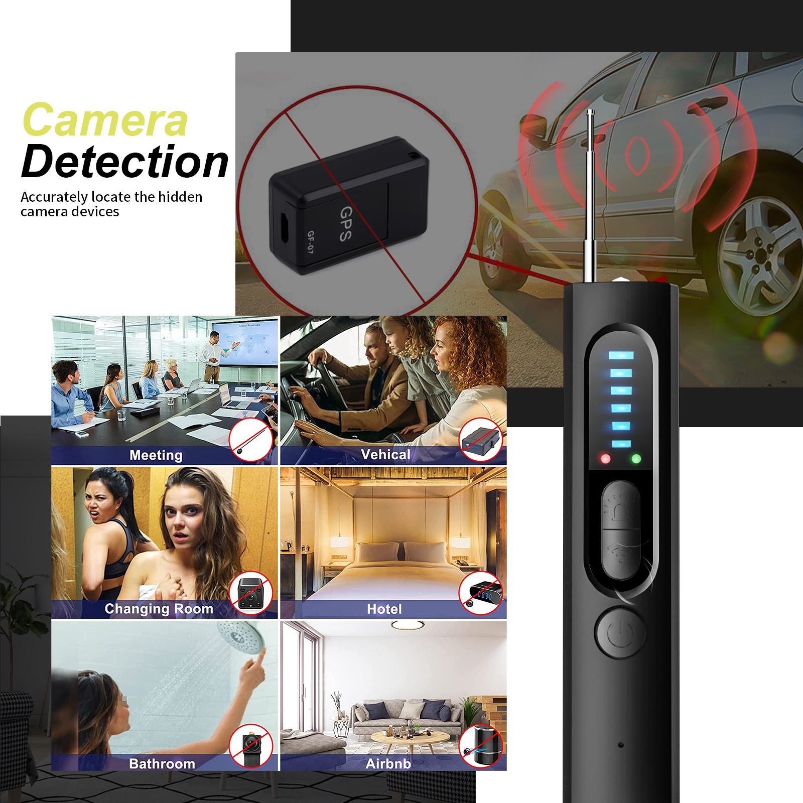 X13 Camera Detector Travel Anti-Peeping Anti-Location Tracking Detector Conference Anti-Eavesdropping Magnetic Detector