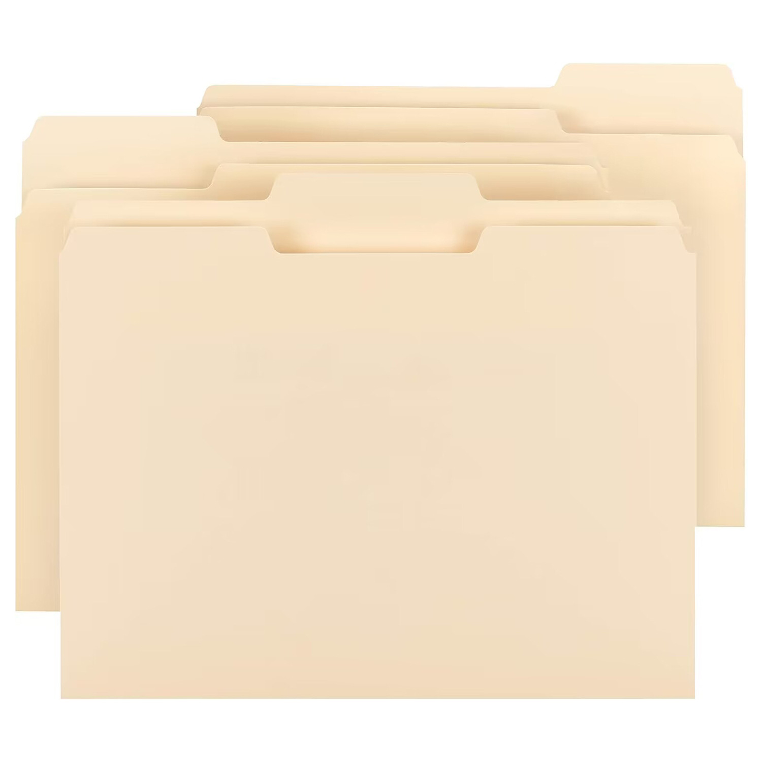 Cross-Border Best-Selling Beige Manila Paper Letter Size Paper Folder with 1/3 Label Space, American A4 Legal Size